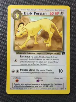 Pokemon TCG Dark Persian Team Rocket 42 Regular Unlimited Uncommon NM - Image 1