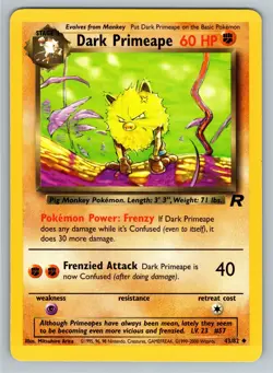 Pokemon TCG Dark Primeape Team Rocket 43 Regular Unlimited Uncommon - ARITA - Image 1