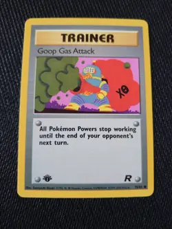 Pokemon TCG Goop Gas Attack Team Rocket 78 Regular 1st Edition Common NM - Image 1