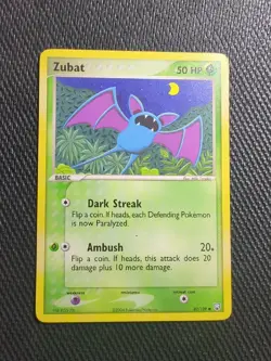 Pokemon TCG Zubat EX Team Rocket Returns 82 Regular Common NM - Image 1