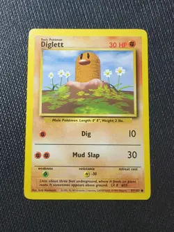Pokemon TCG Diglett Base Set 47/102 Regular Unlimited Common NM - Image 1