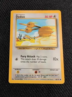 Pokemon TCG Doduo Base Set 48/102 Unlimited Common - Mitsuhiro Arita - Image 1