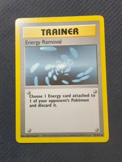 Pokemon TCG Energy Removal Base Set 92/102 Regular Unlimited Common - Image 1
