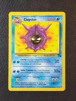 Pokemon TCG Cloyster Fossil 32 Regular Unlimited Uncommon - Image 1