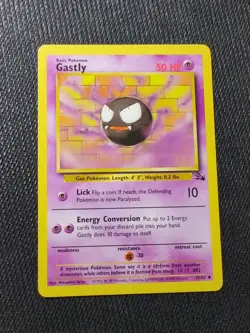 Pokemon TCG Gastly Fossil 33 Regular Unlimited Uncommon NM - Image 1