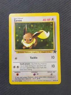 Pokemon TCG Eevee Team Rocket 55 Regular Unlimited Common NM - Image 1