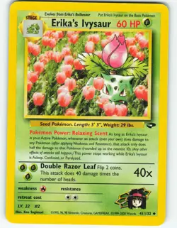 Erika's Ivysaur - 41/132 Gym Challenge - Pokemon TCG - 2000 - Image 1