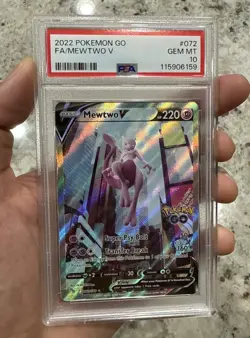 2022 MEWTWO V 072/078 POKEMON GO 72 PSA 10 Gem Mint Card Pokemon - Image 1