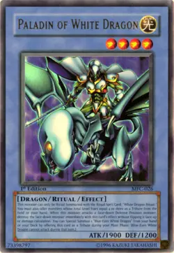Yugioh! LP Paladin of White Dragon - MFC-026 - Ultra Rare - 1st Edition Lightly - Image 1