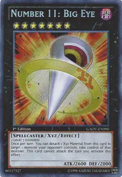 Yugioh! LP Number 11: Big Eye - GAOV-EN090 - Secret Rare - 1st Edition Lightly P - Image 1