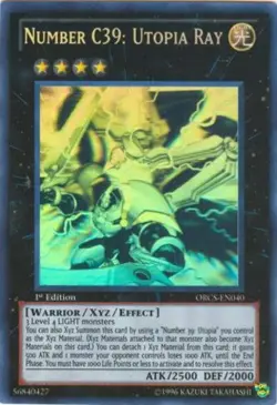 Yugioh! LP Number C39: Utopia Ray - ORCS-EN040 - Ghost Rare - Unlimited Edition - Image 1
