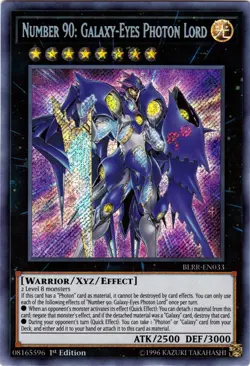 Yugioh! LP Number 90: Galaxy-Eyes Photon Lord - BLRR-EN033 - Secret Rare - 1st E - Image 1