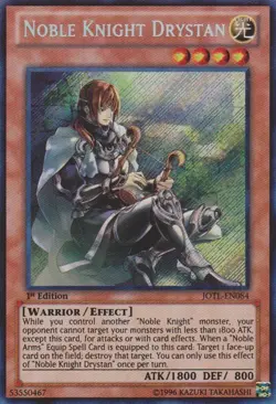 Yugioh! LP Noble Knight Drystan - JOTL-EN084 - Secret Rare - 1st Edition Lightly - Image 1
