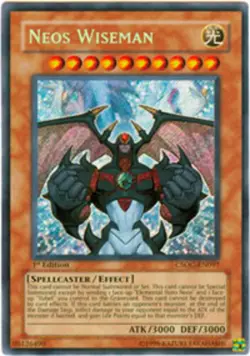 Yugioh! LP Neos Wiseman - CSOC-EN097 - Secret Rare - Unlimited Edition Lightly P - Image 1