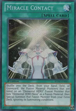 Yugioh! LP Miracle Contact - REDU-EN093 - Secret Rare - 1st Edition Lightly Play - Image 1