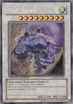 Yugioh! LP Mist Wurm - HA01-EN023 - Secret Rare - Limited Edition Lightly Played - Image 1