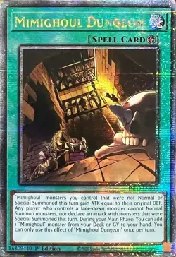 Yugioh! LP Mimighoul Dungeon - INFO-EN094 - Quarter Century Secret Rare - 1st Ed - Image 1