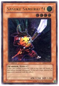 Yugioh! LP Sasuke Samurai #4 - RDS-EN016 - Ultimate Rare - 1st Edition Lightly P - Image 1