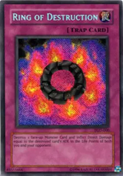 Yugioh! LP Ring of Destruction - PGD-000 - Secret Rare - 1st Edition Lightly Pla - Image 1