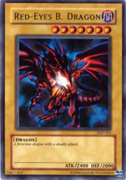 Yugioh! LP Red-Eyes B. Dragon - JMP-002 - Ultra Rare - Limited Edition Lightly P - Image 1