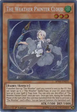 Yugioh! LP The Weather Painter Cloud - SPWA-EN031 - Secret Rare - 1st Edition Li - Image 1