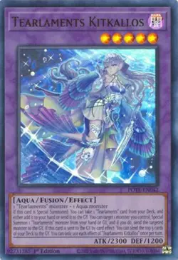 Yugioh! LP Tearlaments Kitkallos - POTE-EN042 - Ultra Rare - 1st Edition Lightly - Image 1