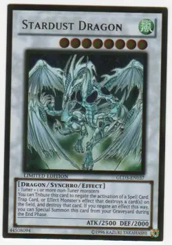 Yugioh! LP Stardust Dragon - GLD3-EN037 - Gold Rare - Limited Edition Lightly Pl - Image 1