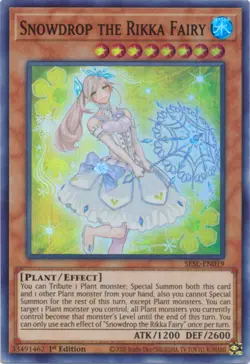 Yugioh! LP Snowdrop the Rikka Fairy - SESL-EN019 - Super Rare - 1st Edition Ligh - Image 1