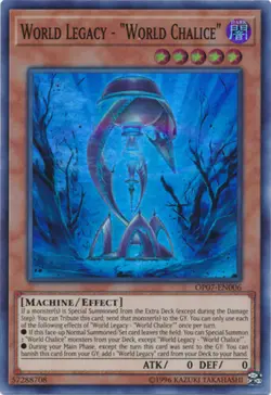 Yugioh! LP World Legacy - "World Chalice" - OP07-EN006 - Super Rare - Unlimited - Image 1