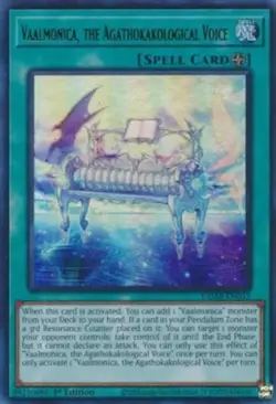 Yugioh! LP Vaalmonica, the Agathokakological Voice - VASM-EN035 - Ultra Rare - 1 - Image 1