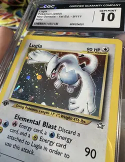 2000 Pokemon Neo Genesis 1st Edition #9/111 Lugia Holo CGC 10 GEM MINT - Image 5
