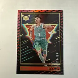 2023-24 PANINI RECON BASKETBALL RED HOLO /199 LaMELO BALL HORNETS #185 - Image 1