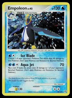 Pokemon Card - Empoleon Diamond and Pearl 4/130 Holo Rare - Image 1