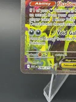 Mega Gengar EX Full Art Holo Pokemon Card 284/217 ASC EN Stage 2 350 HP 230 - Image 5