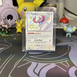 Pokemon Flamigo 211/091 SV: Paldean Fates Shiny Rare Holo Basic Card - Image 1