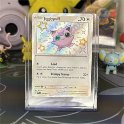 Pokemon Jigglypuff 198/091 SV: Paldean Fates Shiny Rare Holo Basic Card - Image 1