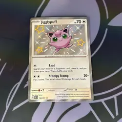 Pokemon Jigglypuff 198/091 SV: Paldean Fates Shiny Rare Holo Basic Card - Image 3