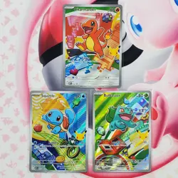 Charmander 038 + Squirtle 039 + Bulbasaur 037 - First Partner Pokemon Cards #L72 - Image 1