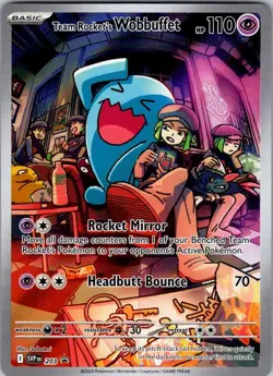 Team Rocket's Wobuffet 203 Sv: Scarlet & Violet Promo Card Holo NM - Image 1