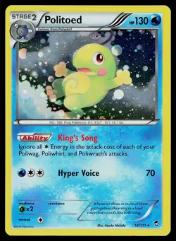 Pokemon Card Furious Fists Politoed 18/111 Rare Holo - Image 1