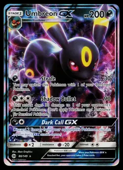 Pokemon Card SM Base Set Umbreon GX 80/149 Ultra Rare Holo - Image 1