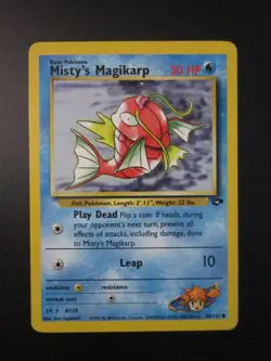 MISTY'S MAGIKARP POKEMON CARD 88/132 GYM CHALLENGE NON HOLO NEVER PLAYED NM- - Image 1