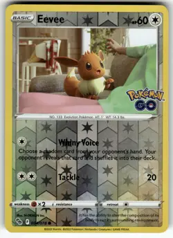 Eevee 054/078 Pokemon GO LP Pokemon Card TCG - Image 1