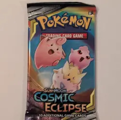 Pokemon TCG Cosmic Eclipse Booster Pack 10 Cards English. See description. - Image 1