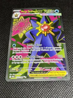 Pokemon Mega Starmie EX Mega Evolution Holo Card 102/088 POR Water TCG - Image 1
