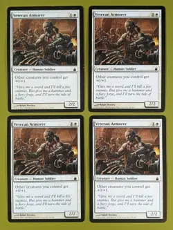 Veteran Armorer x4 Ravnica: City of Guilds 4x Playset Magic the Gathering MTG - Image 1