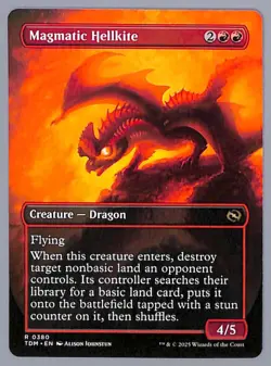 Magmatic Hellkite - Borderless - 380 - Tarkir: Dragonstorm (TDM) MTG - Image 1