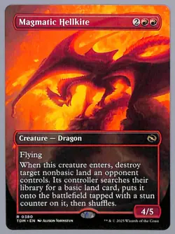 Magmatic Hellkite - Borderless - 380 - Tarkir: Dragonstorm (TDM) MTG - Image 2