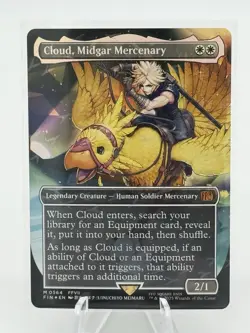 Cloud, Midgar Mercenary - Chocobo Track Foil Extended Art Final Fantasy NM MTG - Image 1