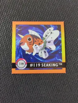 Seaking #119 Pokemon 1999 Artbox Sticker NM - Image 1